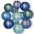 Blue Party Pack Crisscross Ribbed Paper Lantern Combo Set (12 pc Set) - AsianImportStore.com - B2B Wholesale Lighting and Decor
