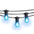 24 Socket Multi-Color Outdoor Commercial String Light Set, 54 FT Black Cord w/ 2-Watt Shatterproof LED Bulbs, Weatherproof SJTW