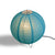 Turquoise Blue Corded Round Table Top Lantern Lamp Kit w/ Light Bulb, Fine Lines - AsianImportStore.com - B2B Wholesale Lighting and Decor