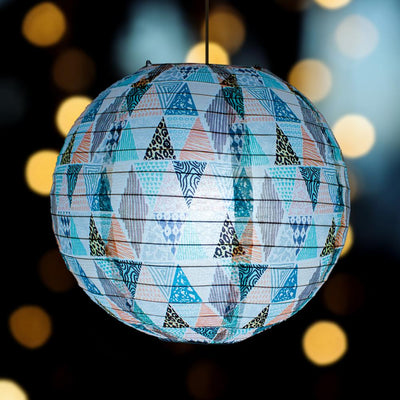14 Inch Bohemian In the Rough Patterned Premium Paper Lantern - AsianImportStore.com - B2B Wholesale Lighting and Decor