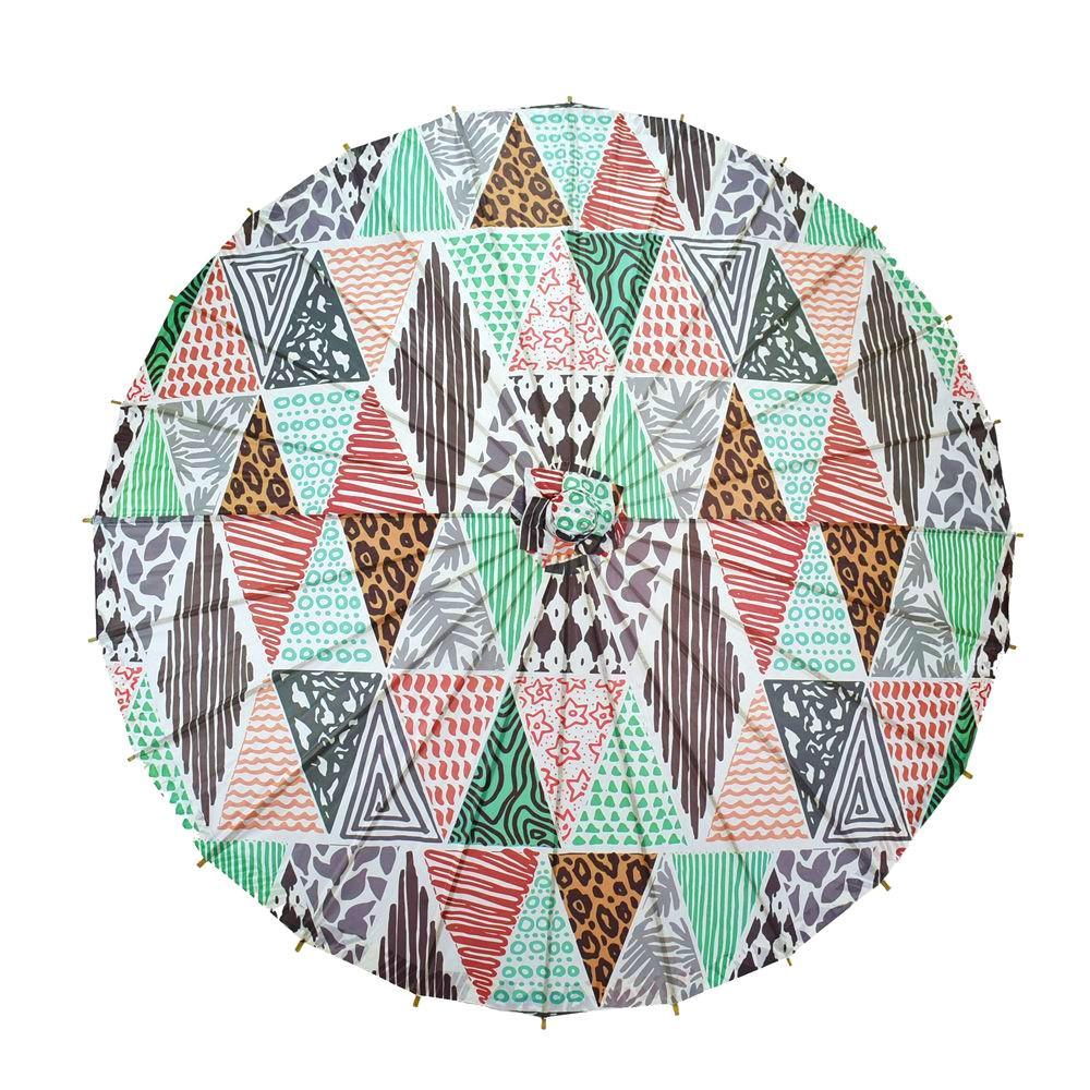 32 Inch Bohemian In the Rough Pattern Premium Paper Parasol Umbrella (50 PACK) - AsianImportStore.com - B2B Wholesale Lighting and Décor