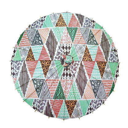 32 Inch Bohemian In the Rough Pattern Premium Paper Parasol Umbrella (50 PACK) - AsianImportStore.com - B2B Wholesale Lighting and Décor