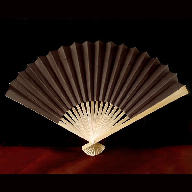 9" Brown Paper Hand Fans for Weddings (10 PACK) - AsianImportStore.com - B2B Wholesale Lighting and Decor