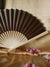 BULK PACK (50) 9" Brown Silk Hand Fans for Weddings - AsianImportStore.com - B2B Wholesale Lighting and Decor