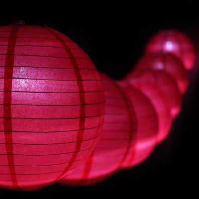MoonBright 12" Red Paper Lanterns Budget Friendly LED Lights (10-PACK Combo Kit) - AsianImportStore.com - B2B Wholesale Lighting and Decor