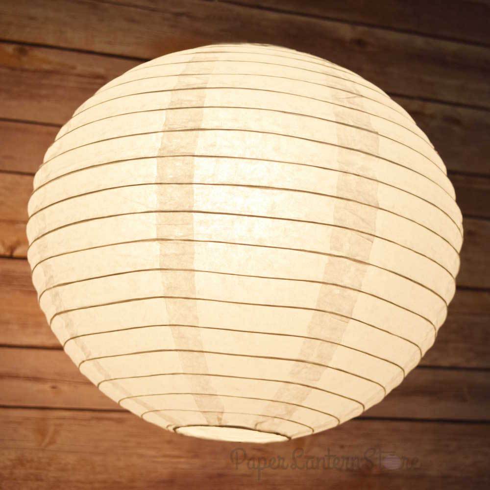 BULK PACK (100) 18" White Round Paper Lanterns, Even Ribbing, Hanging Decoration - AsianImportStore.com - B2B Wholesale Lighting and Decor