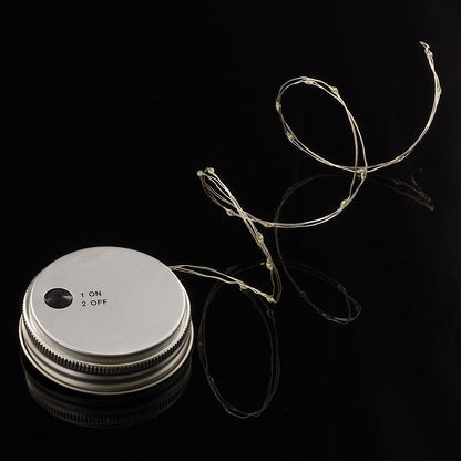 BULK PACK (6) Fantado Regular Mouth Gold Mercury Glass Mason Jar Lights w/ Hanging White Fairy LED Kit - AsianImportStore.com - B2B Wholesale Lighting and Decor