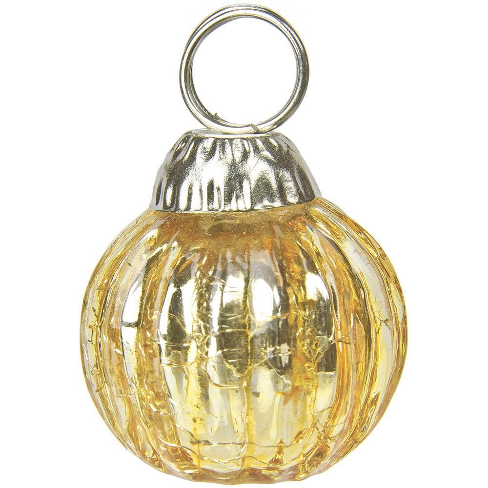6 Pack | Mini Glass Bauble Place Card Holder (1.25-Inch, Gold) - For Home Decor and Wedding Tabletops (102 PACK) - AsianImportStore.com - B2B Wholesale Lighting and Décor