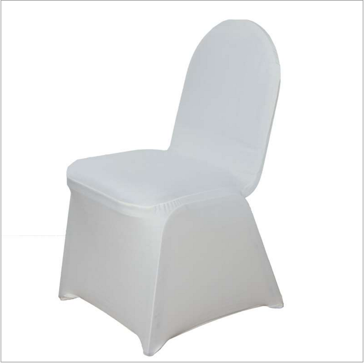 Beige / Ivory Form Fitting Stretch Fabric Full Chair Cover - AsianImportStore.com - B2B Wholesale Lighting and Decor