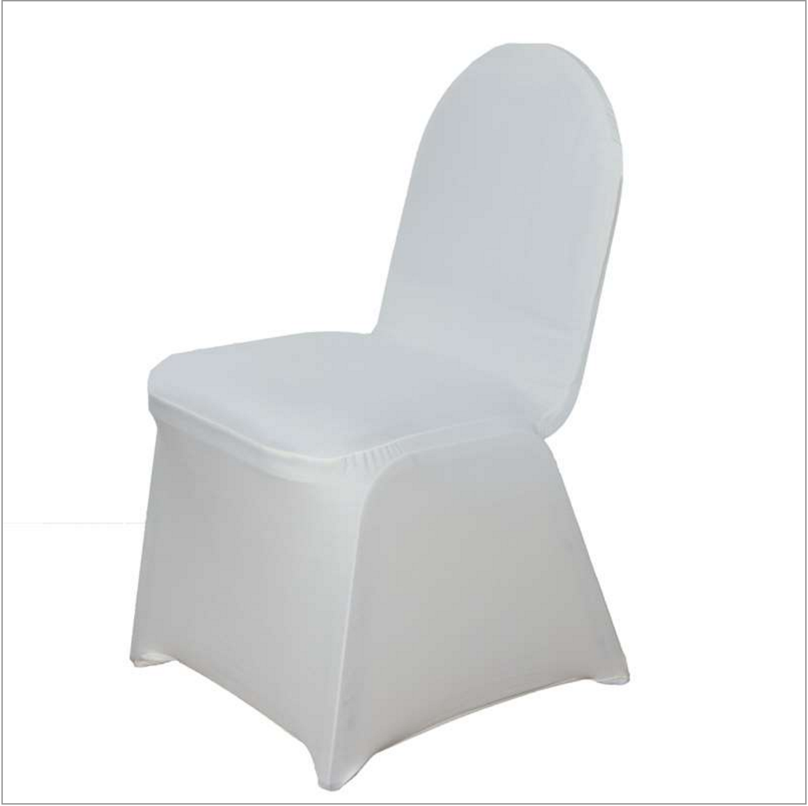  Beige / Ivory Form Fitting Stretch Fabric Full Chair Cover - AsianImportStore.com - B2B Wholesale Lighting and Decor