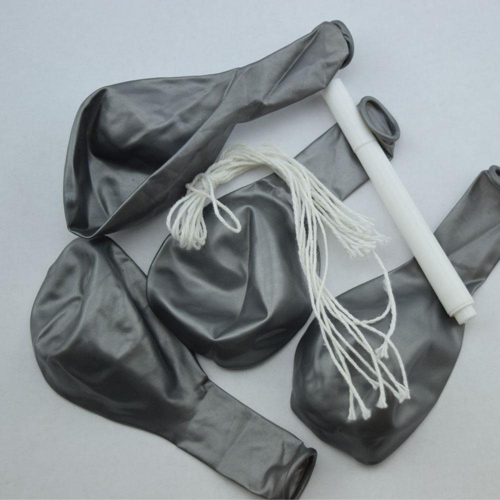 Pearl Silver Chalkboard Balloons for DIY Party Messages w/ Pen (100 PACK) - AsianImportStore.com - B2B Wholesale Lighting and Décor