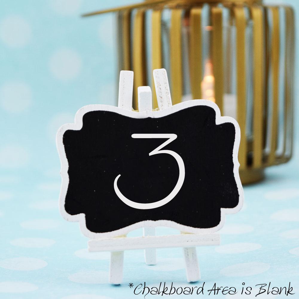  White Wood Mini Chalkboard Easel Wedding Table Name Number Sign (6 PACK) - AsianImportStore.com - B2B Wholesale Lighting and Decor