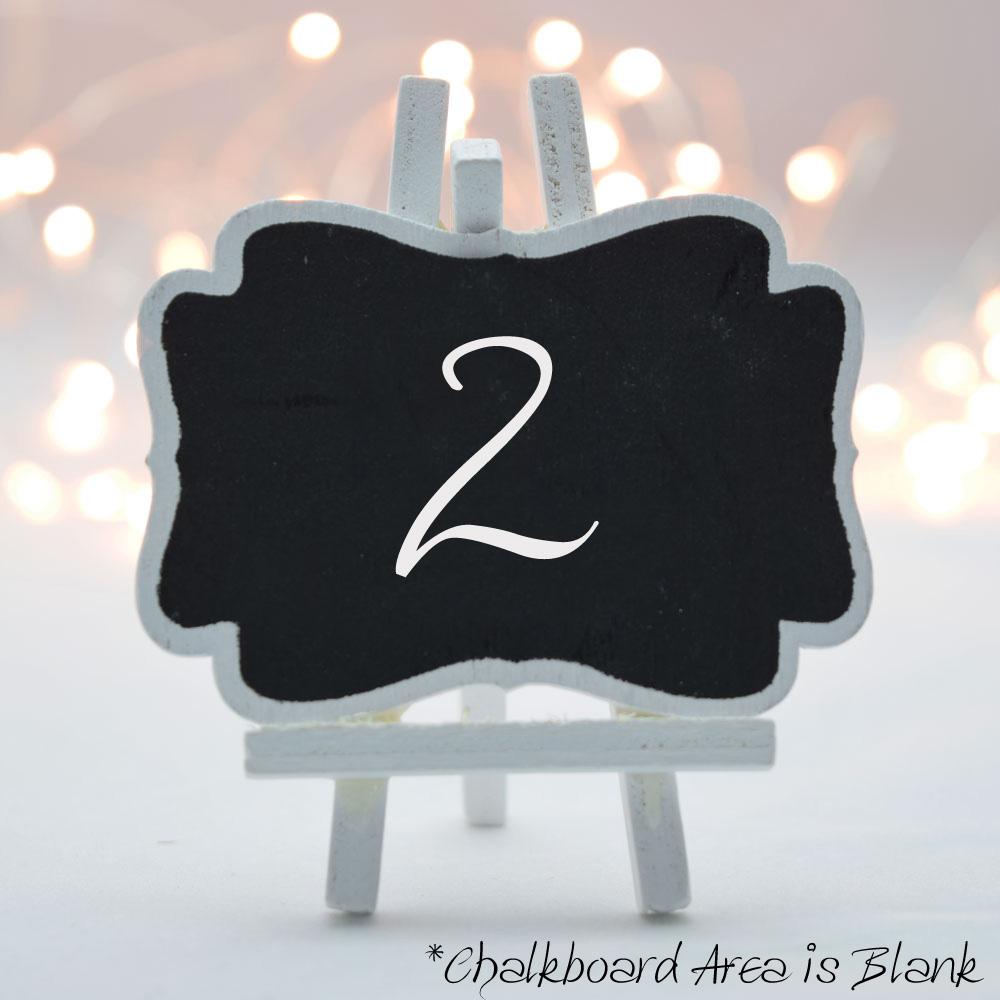  White Wood Mini Chalkboard Easel Wedding Table Name Number Sign (6 PACK) - AsianImportStore.com - B2B Wholesale Lighting and Decor