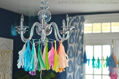 Tissue Paper Tassel Garland Kit - Powder Mix - AsianImportStore.com - B2B Wholesale Lighting and Decor