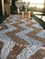BLOWOUT (100 PACK) Chevron Sequin Table Runner - Champagne & White (12 x 108)