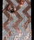 BLOWOUT (50 PACK) Chevron Sequin Table Runner - Copper Pink & White (12 x 108)