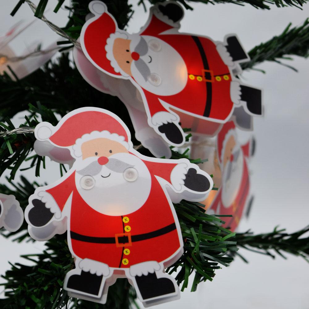 Santa Claus LED String Light Christmas Holiday Hanging Garland Banner, Battery Operated - AsianImportStore.com - B2B Wholesale Lighting and Decor