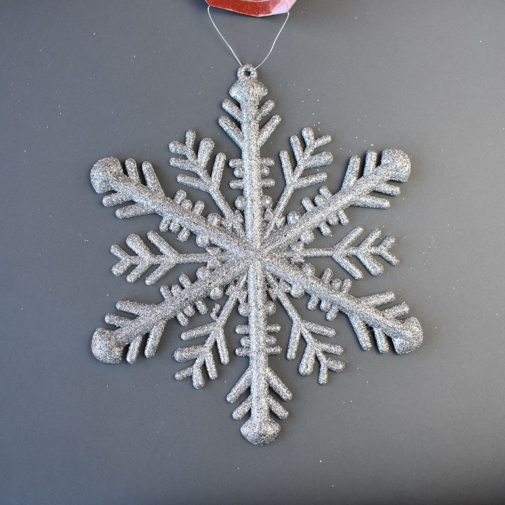  12" Silver Snowflake Hanging Ornaments Christmas Tree Wedding Party Home Decoration - AsianImportStore.com - B2B Wholesale Lighting and Decor