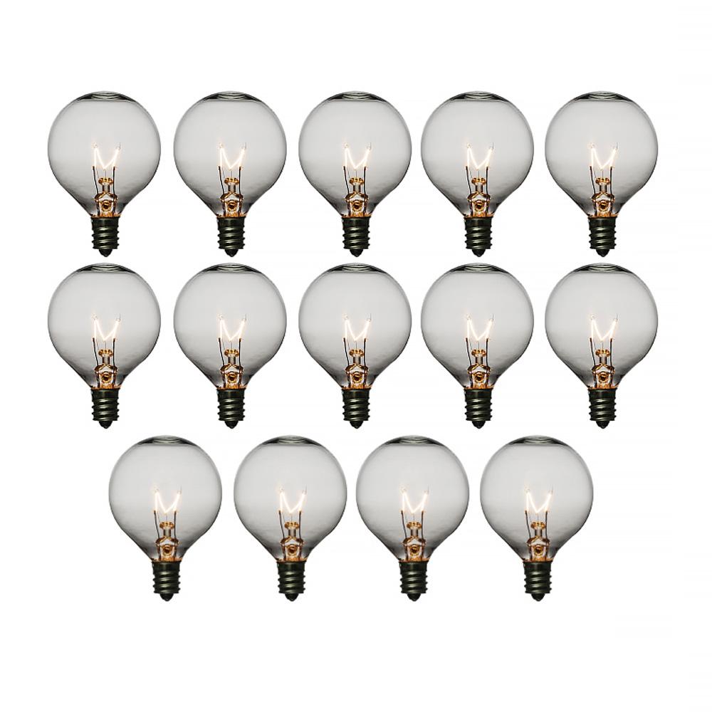 Clear 5-Watt Incandescent G40 Globe Light Bulbs, E12 Candelabra Base (14 PACK) - AsianImportStore.com - B2B Wholesale Lighting and Decor