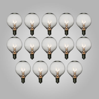 Clear 7-Watt Incandescent G50 Globe Light Bulbs, E12 Candelabra Base (14 PACK) - AsianImportStore.com - B2B Wholesale Lighting and Decor