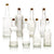 8pc Clear Vintage Glass Wedding Bottle Set, Assorted Wedding Table and Centerpiece Display - AsianImportStore.com - B2B Wholesale Lighting and Decor