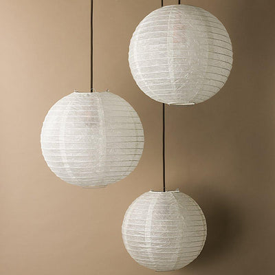 BULK PACK (3) 12" Phoenix Feather Japanese Kozo Unryu Fibrous Paper Lantern Shade, Hanging Decoration - AsianImportStore.com - B2B Wholesale Lighting and Decor