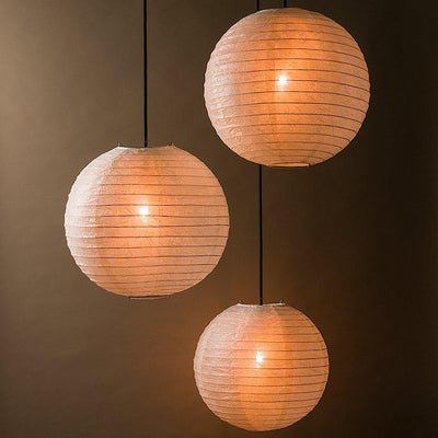 BULK PACK (3) 12" Phoenix Feather Japanese Kozo Unryu Fibrous Paper Lantern Shade, Hanging Decoration - AsianImportStore.com - B2B Wholesale Lighting and Decor