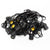 24 Socket Outdoor Commercial String Light Set, Edison G80 Spiral Light Bulbs, 54 FT Black Cord, Weatherproof - AsianImportStore.com - B2B Wholesale Lighting and Decor