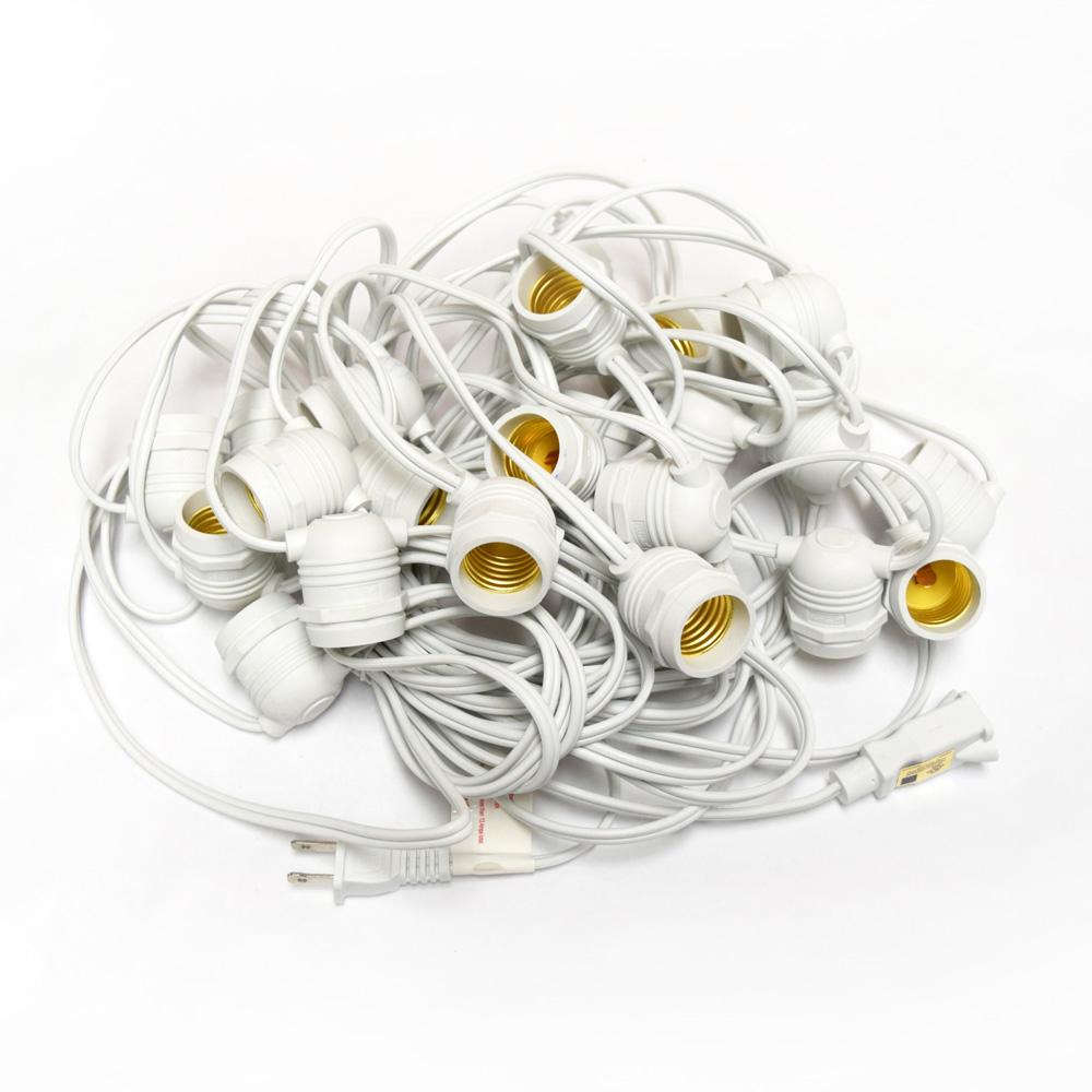 Patriotic 4th of July Outdoor Commercial String Light, 24 Socket, S14 Bulbs, 54 FT White Cord - AsianImportStore.com - B2B Wholesale Lighting and Decor