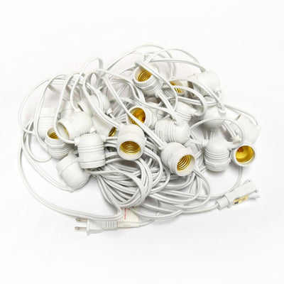 Patriotic 4th of July Outdoor Commercial String Light, 24 Socket, S14 Bulbs, 54 FT White Cord - AsianImportStore.com - B2B Wholesale Lighting and Decor