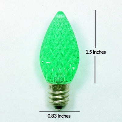 Green LED 25 Socket Outdoor Commercial String Light Set E12, Black Cord, 29 FT Weatherproof - AsianImportStore.com - B2B Wholesale Lighting and Decor