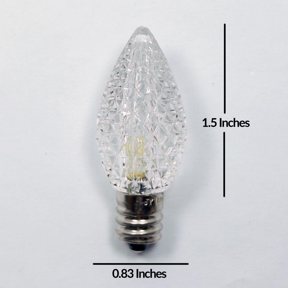 Cool White LED 25 Socket Outdoor Commercial String Light Set E12, White Cord, 29 FT Weatherproof - AsianImportStore.com - B2B Wholesale Lighting and Decor