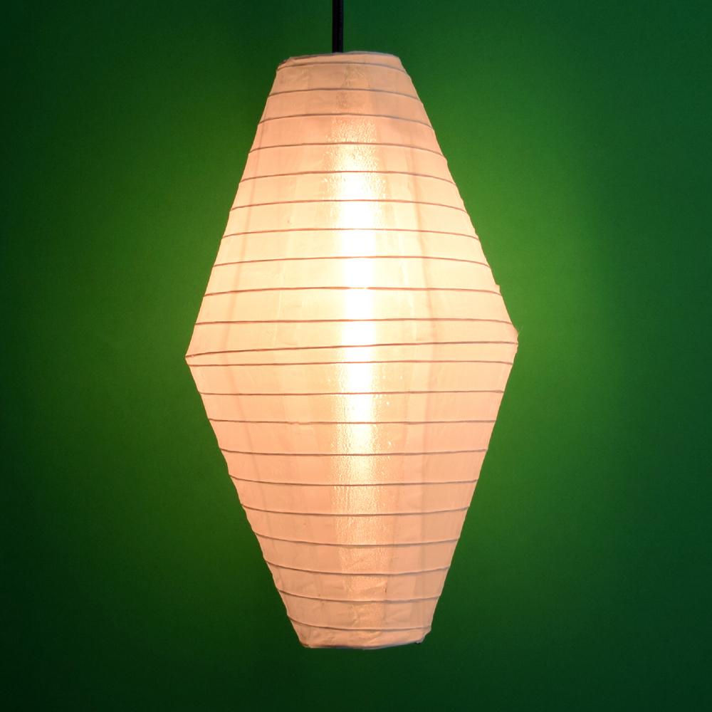 14" White Diamond Nylon Lantern - AsianImportStore.com - B2B Wholesale Lighting and Decor