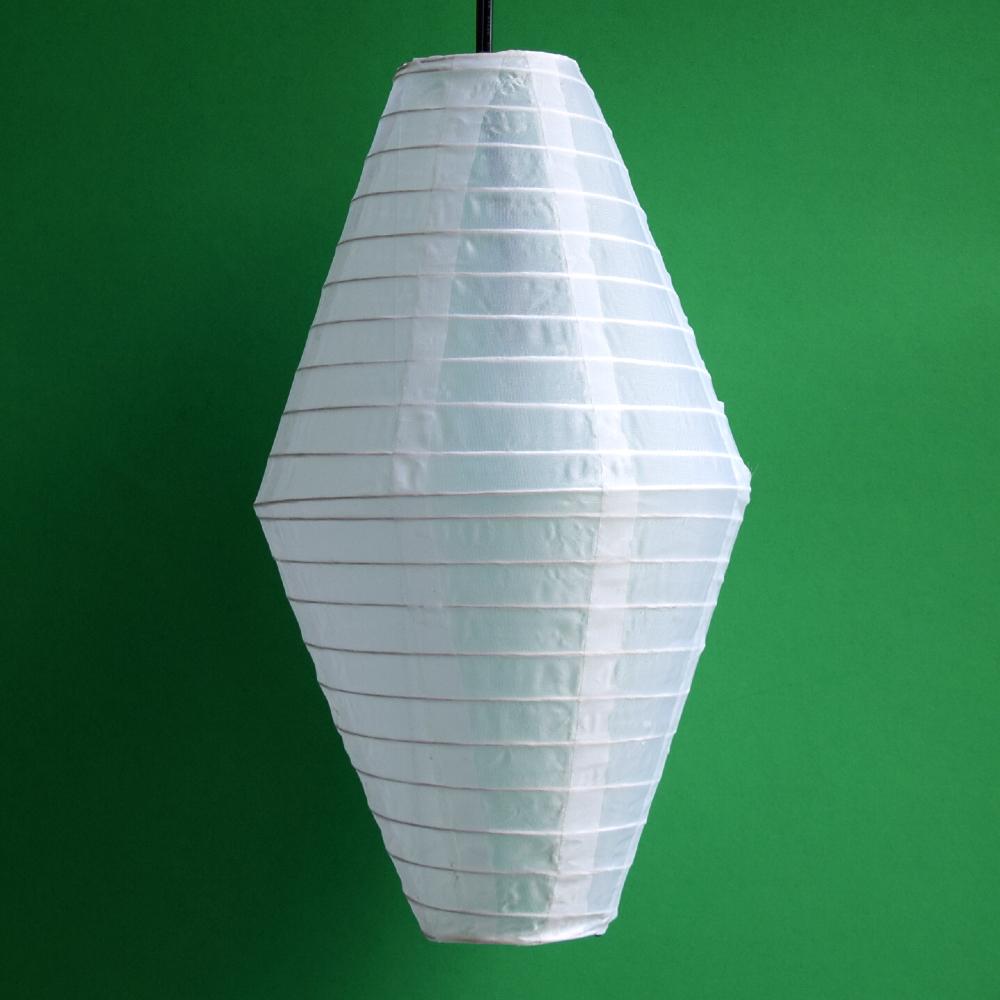 White Diamond Shimmering Nylon Lantern, 12-inch x 19-inch