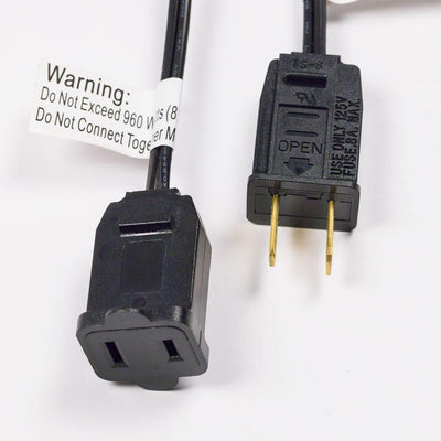 (Cord Only) 12 FT | 10 Socket Outdoor Patio String Light Black Cord w/ E12 C7 Base - AsianImportStore.com - B2B Wholesale Lighting and Decor