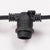 25 Socket Outdoor Commercial String Light Set, Globe Bulbs, 29 FT Black Cord w/ E12 C7 Base, Weatherproof