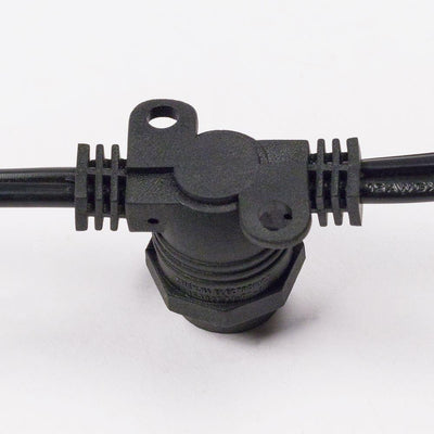 (Cord Only) 25 Socket Outdoor Commercial DIY String Light 29 FT Black Cord w/ E12 C7 Base, Weatherproof - AsianImportStore.com - B2B Wholesale Lighting and Decor