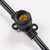 25 Socket Outdoor Commercial String Light Set, Globe Bulbs, 29 FT Black Cord w/ E12 C7 Base, Weatherproof