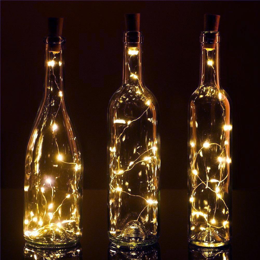 3 Pack | 3Ft Battery Powered 20 LED Warm White Cork Wine Bottle Lights DIY Fairy String Lights Table Centerpiece Decoration - AsianImportStore.com - B2B Wholesale Lighting and Decor