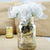 White 5-Rose Realistic Bridal Floral Wedding Bouquet w/ Tulle & Glitter - AsianImportStore.com - B2B Wholesale Lighting and Decor