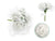 White 5-Rose Realistic Bridal Floral Wedding Bouquet w/ Tulle & Glitter - AsianImportStore.com - B2B Wholesale Lighting and Decor