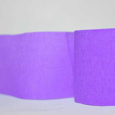 (Discontinued) (102 PACK) Purple Crepe Paper Streamer Party Decorations (195FT Total)