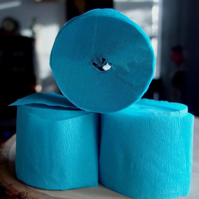  Water Blue Crepe Paper Streamer Party Decorations (195FT Total, 3 PACK) - AsianImportStore.com - B2B Wholesale Lighting and Decor