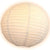 16" White Round Crepe Paper Lantern, Even Ribbing, Chinese Hanging Wedding & Party Decoration