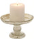 BLOWOUT (20 PACK) 4" Silver Linda Mercury Glass Pillar Candle Stand