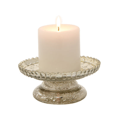2.5" Silver Anna Mercury Glass Pillar Candle Stand - AsianImportStore.com - B2B Wholesale Lighting & Décor since 2002.