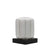 White Cylinder Silk Tea Light Candle Holder w/ Wooden Base - AsianImportStore.com - B2B Wholesale Lighting and Decor