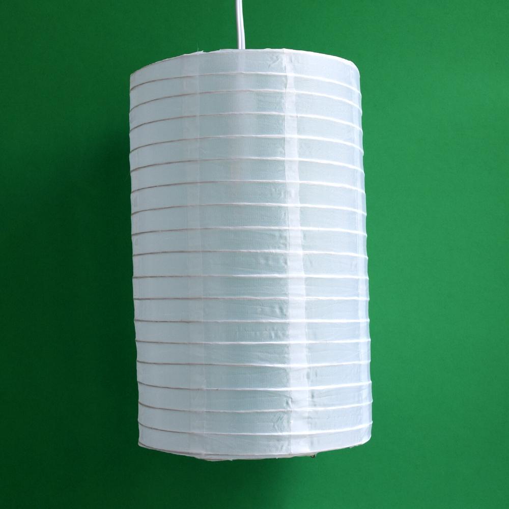 14" White Cylinder Nylon Lantern