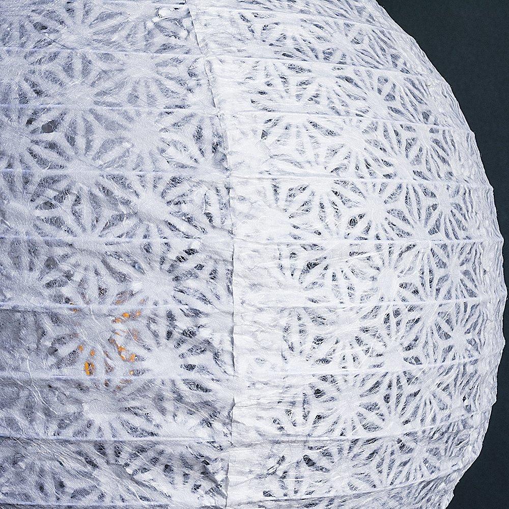 12" White Daisy Japanese Kozo Unryu Fibrous Paper Lantern Shade, Hanging Decoration - AsianImportStore.com - B2B Wholesale Lighting and Decor