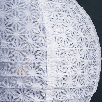 12" White Daisy Japanese Kozo Unryu Fibrous Paper Lantern Shade, Hanging Decoration - AsianImportStore.com - B2B Wholesale Lighting and Decor